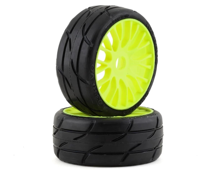 Grp Gt To Revo Belted Pre Mounted Buggy Tires Yellow Xm