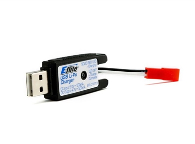 1S USB Li-Po Charger, 500mA, JST: 180 QX HD EFLC1010