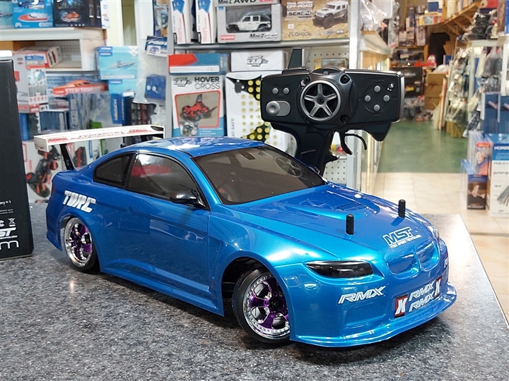 MST / 543002LB / RMX-M 2WD 1/10 Mini Drift Car RTR - Brushless / Body: RS73  (Porsche 911 Carrera RS) - Light Blue - Drifted