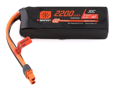 2200mAh 4S 14.8V Smart G2 LiPo 30C; IC3 SPMX224S30