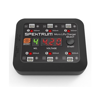 Spektrum S63 Micro 1S USB LiPo Charger SPMXC1060